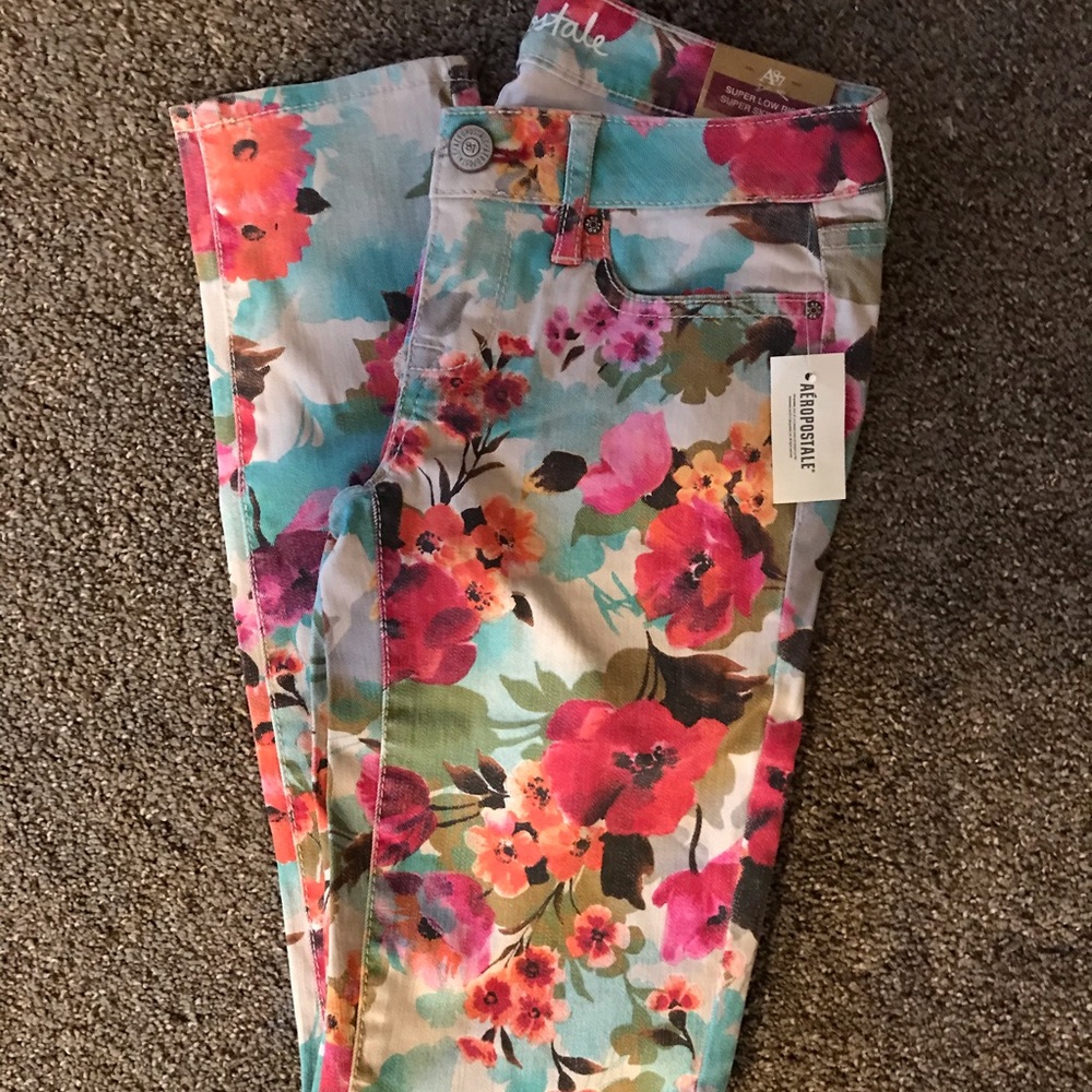 NWT Aeropostale Ashley 000 ultra skinny floral
